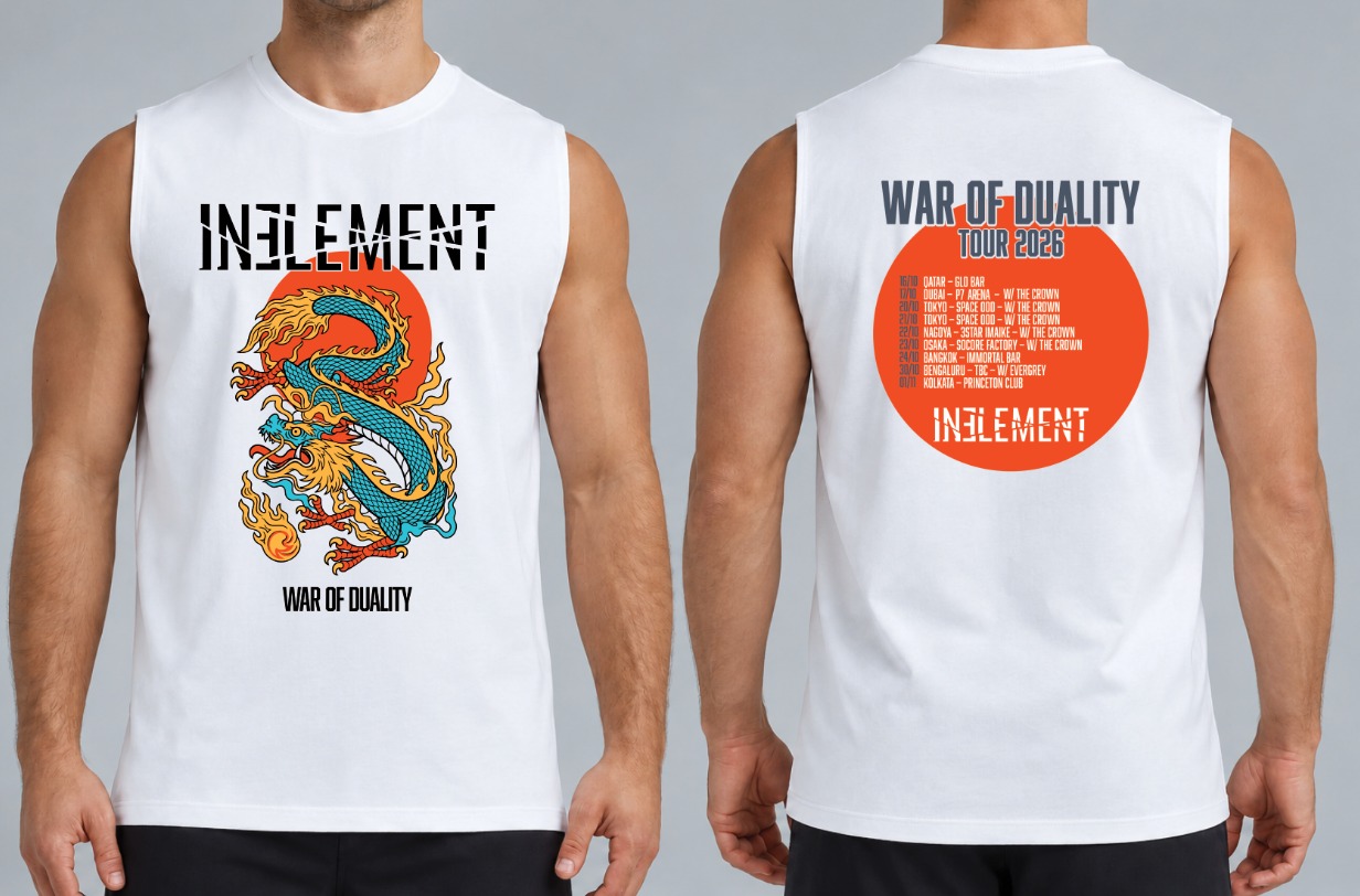 Inelement — War of Duality Tour Sleeveless Shirt - front and back