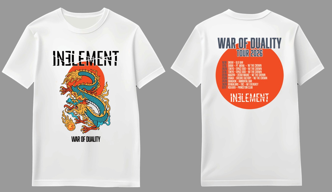 Inelement — War of Duality Tour T-shirt - front and back
