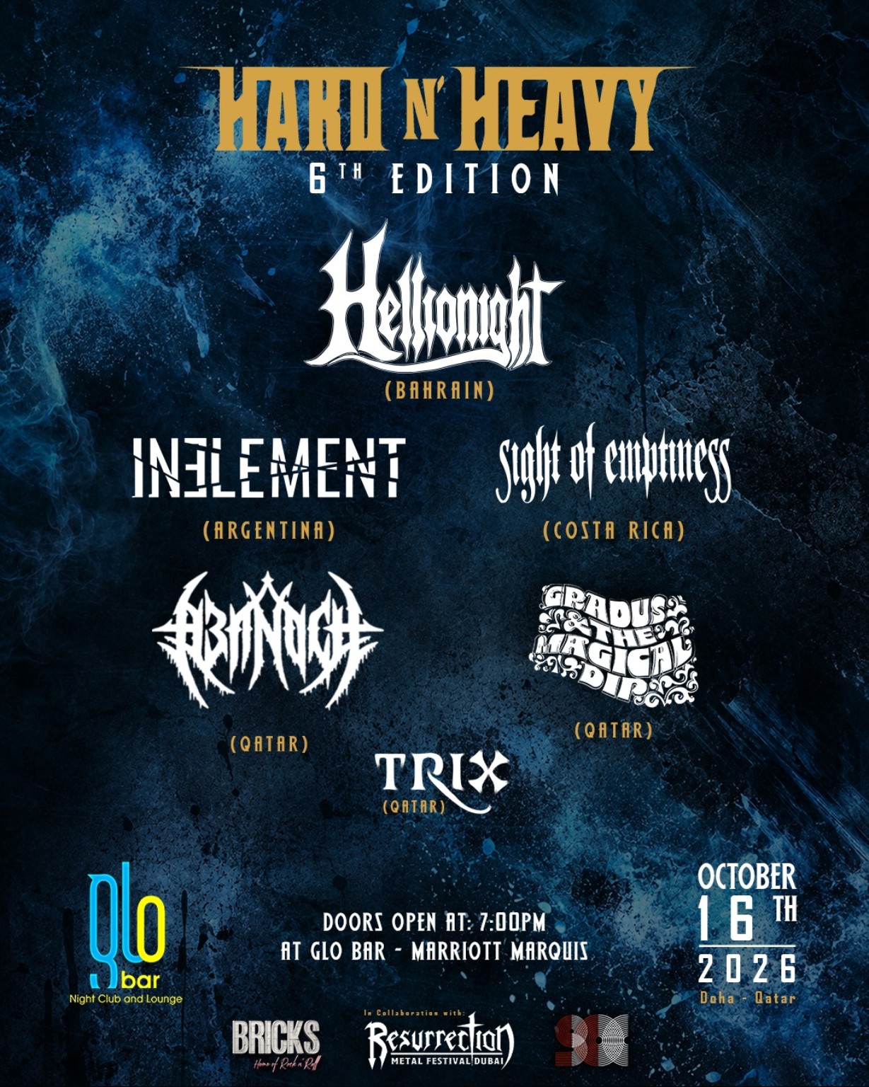Official Hard N' Heavy sixth edition lineup poster